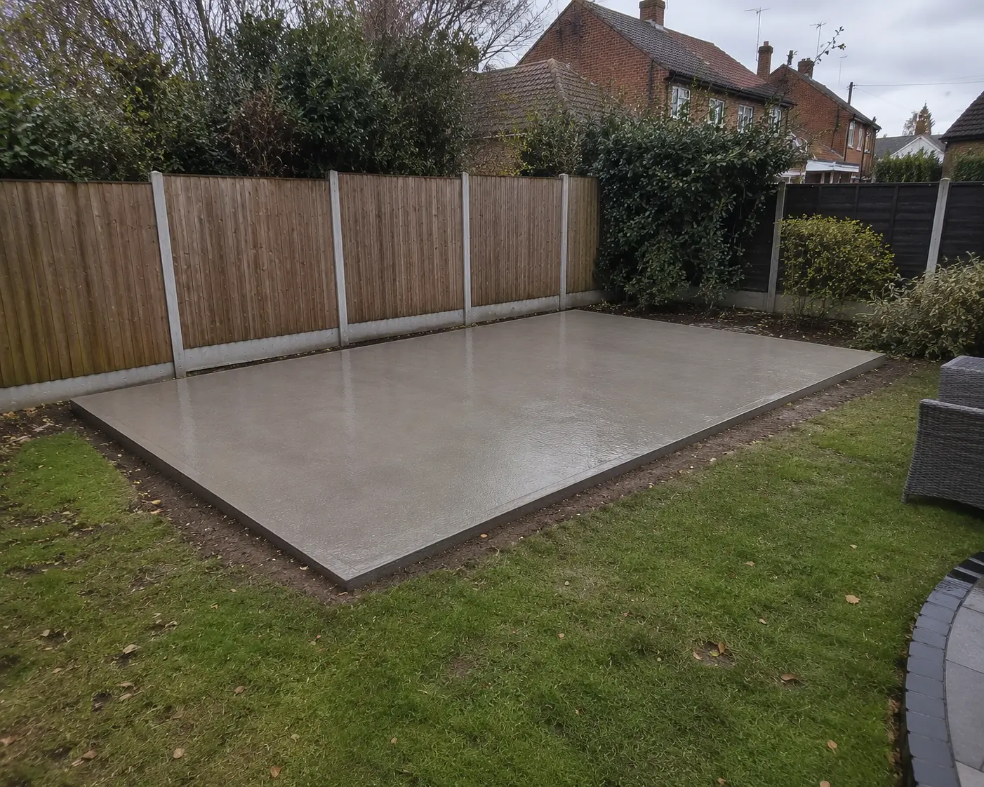 Completed concrete base project