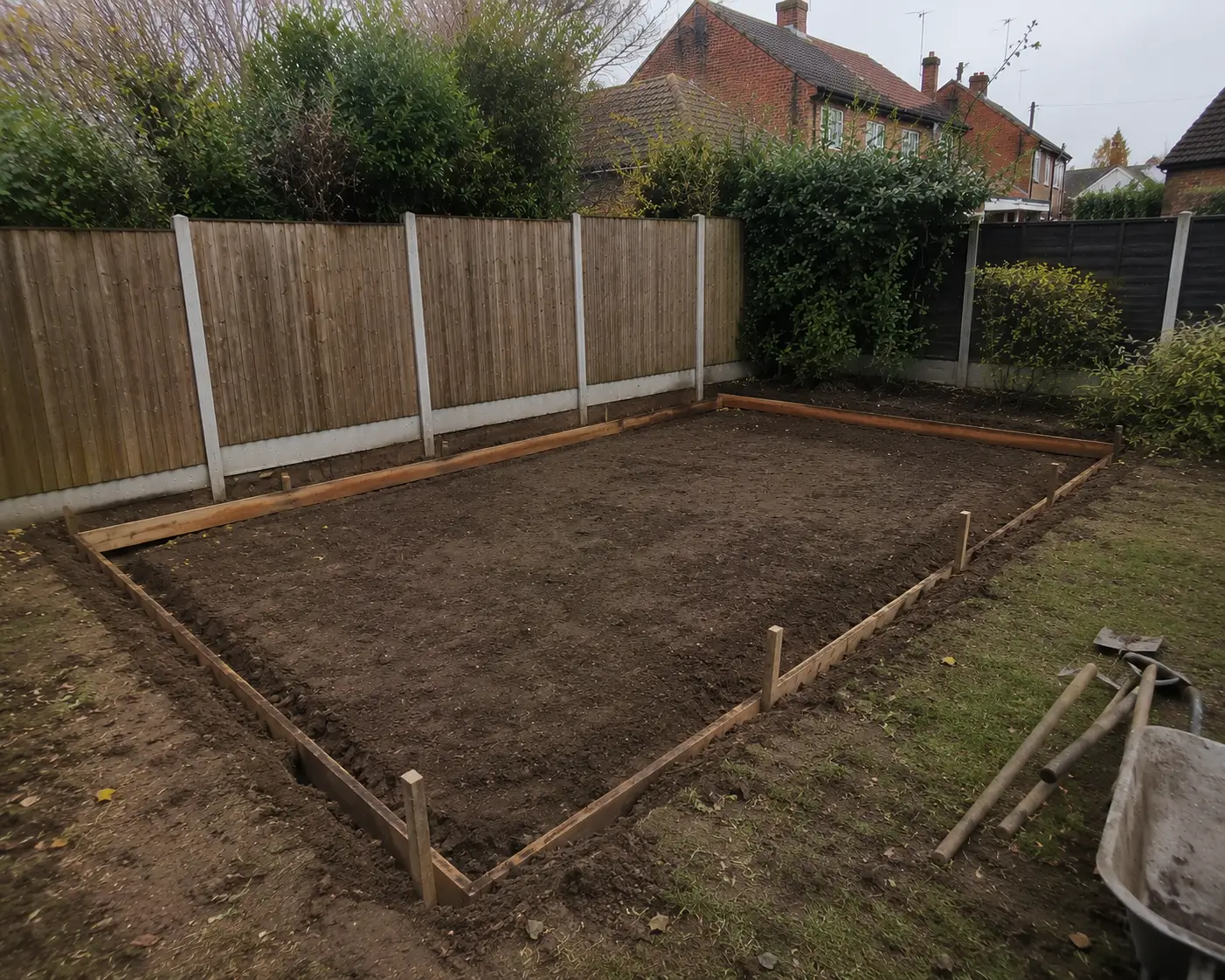 Concrete base mid installation